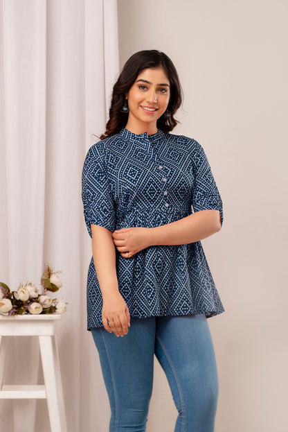 Nevy Blue Short Kurta