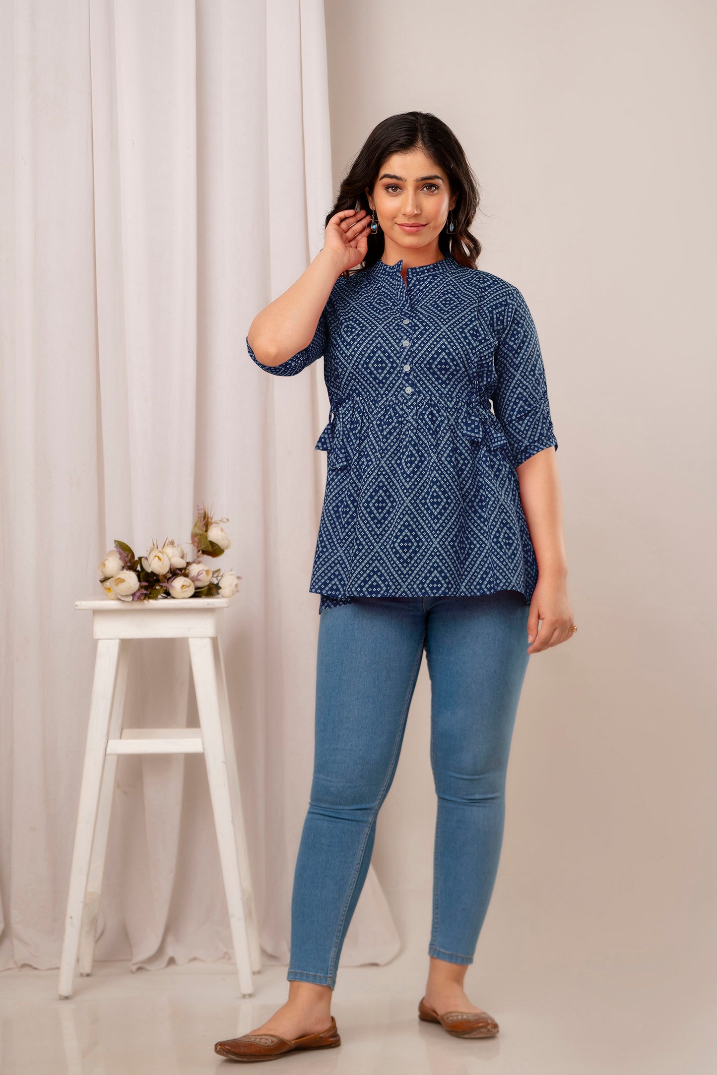 Nevy Blue Short Kurta