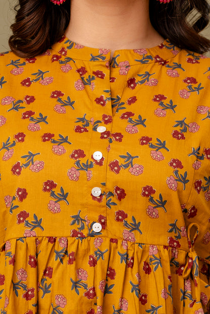 Mustard Yellow Short Kurta