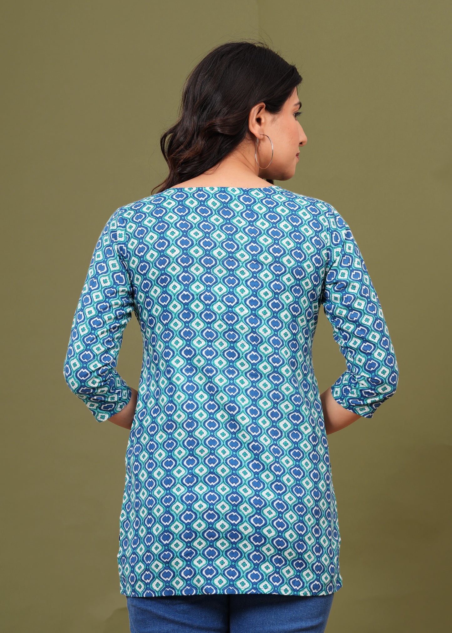 Sky Blue Short Kurta