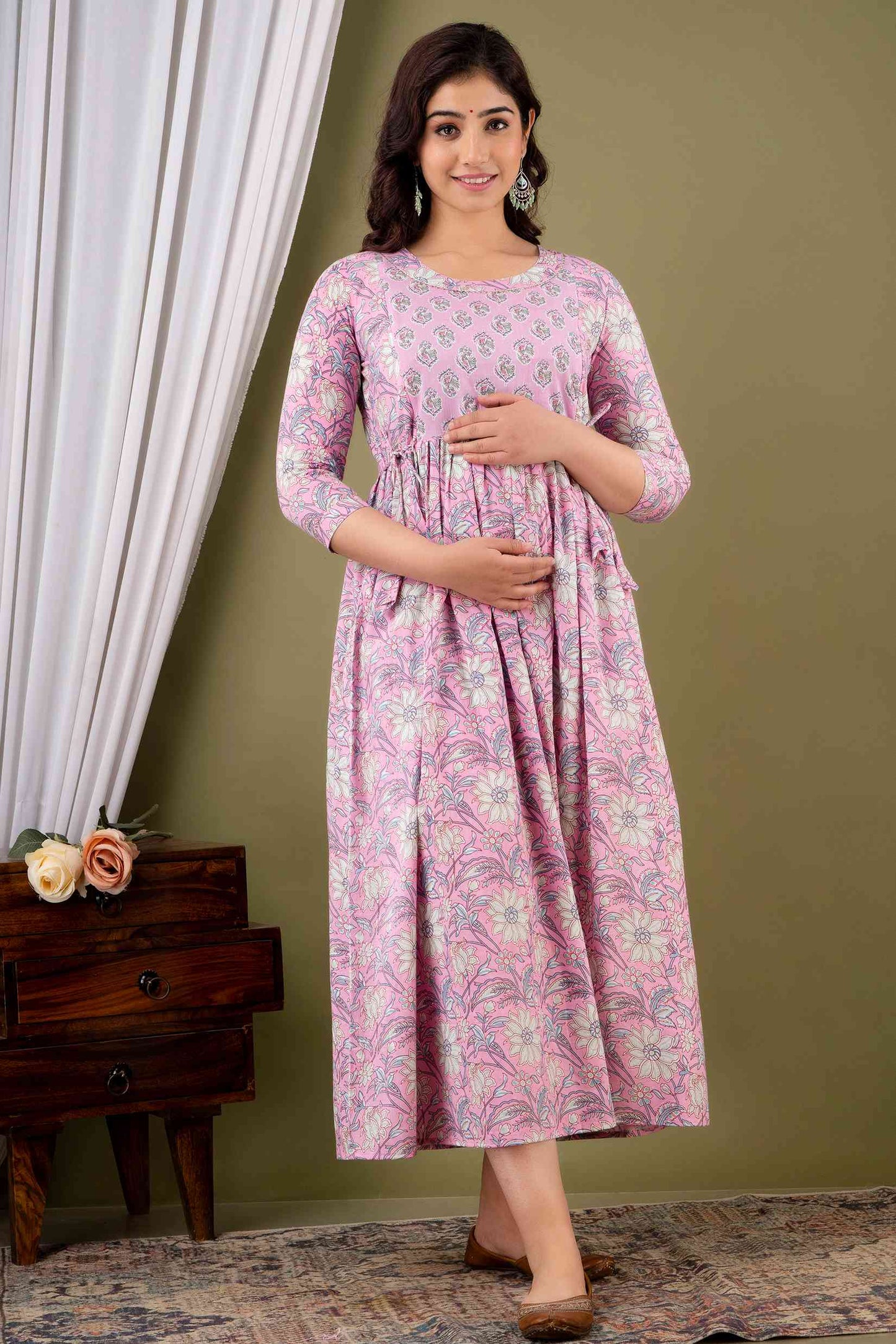 Blossom Radiance Maternity Dress