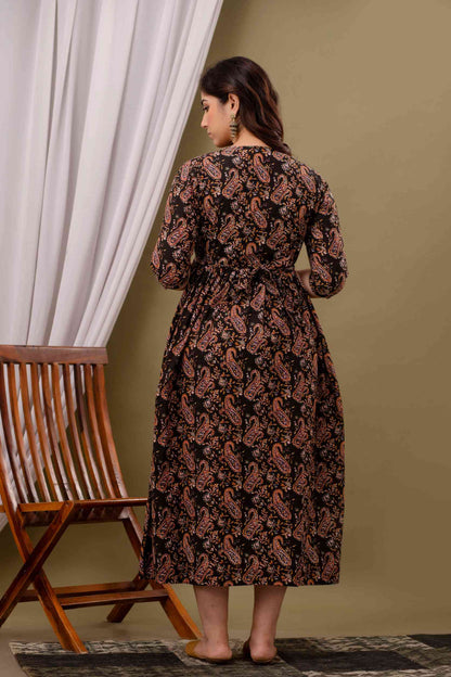 Autumn Paisley Harmony Maternity Dress