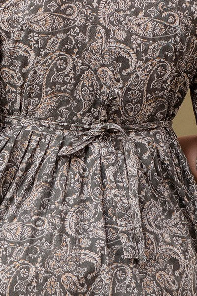 Paisley Elegance Maternity Dress